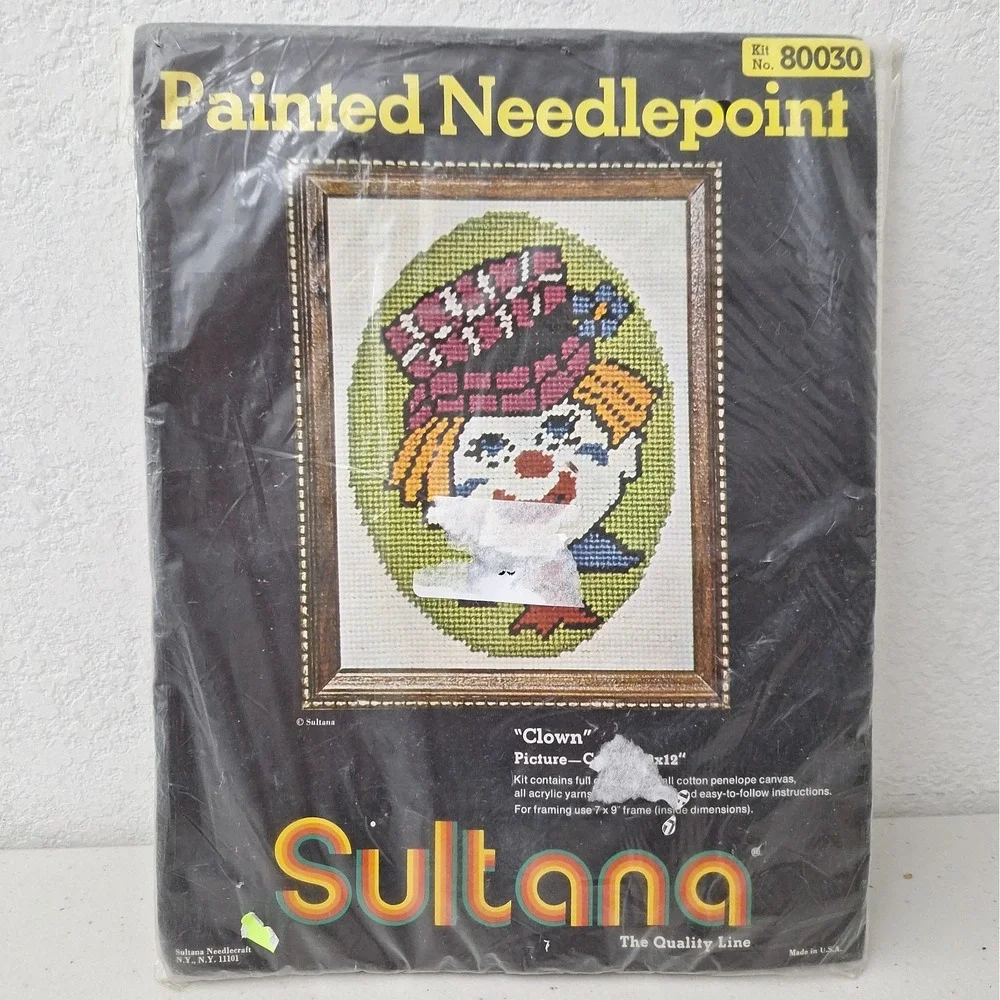 Vintage Sultana Painted Needlepoint Embroidery Kit 